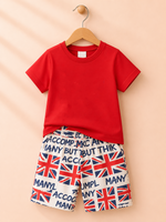 Red kids summer t shirt & short