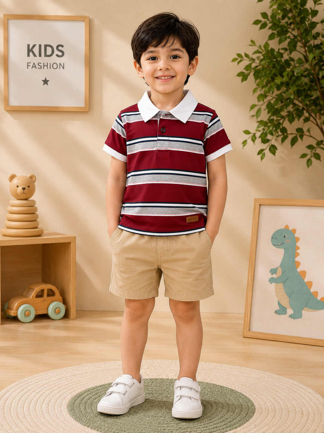Bold Maroon Cotton Polo