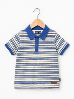 Ocean Stripe Kids Polo