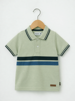 Olive Stripe Classic Polo