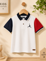 Play ball color block kids polo shirt
