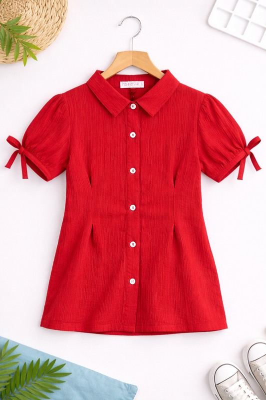 Vibrant red summer shirt