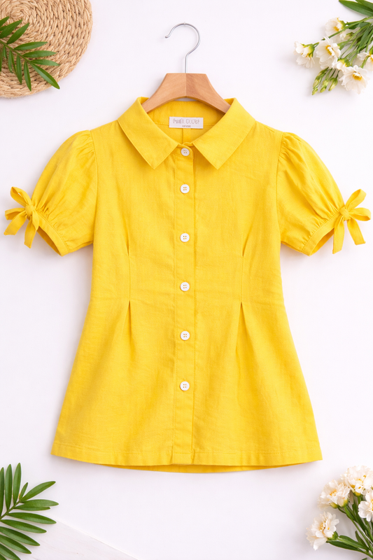 Bright yellow girls shirt