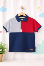 Color block kids polo summer shirt