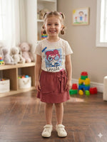 Smile girls kids summer tshirt & skirt