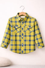 Yellow ranger boys check casual full saleeves shirt