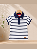 Classic Stripe Summer Polo Shirt